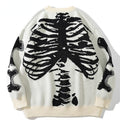 Skull round neck long sleeve sweater - MERGE.DAY.1.FREESTYLE