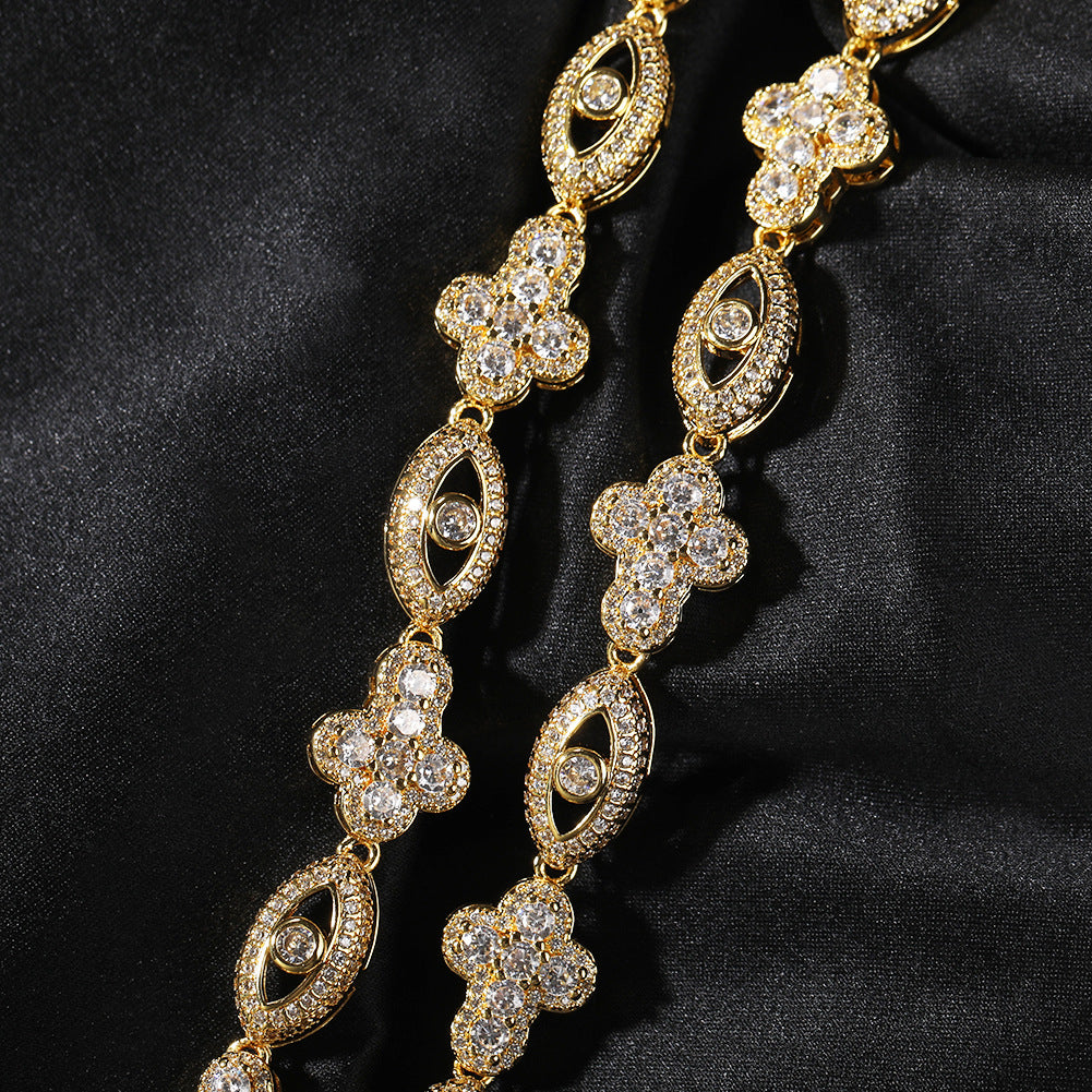 Diamond eye cross high-end feeling necklace - MERGE.DAY.1.FREESTYLE