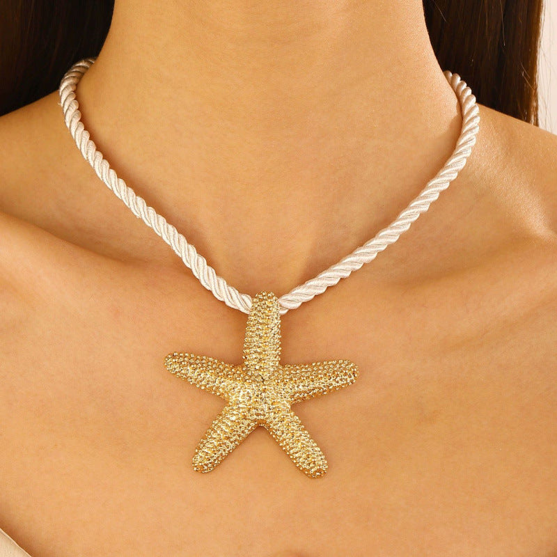 starfish necklace beach summer holiday earrings necklace - MERGE.DAY.1.FREESTYLE