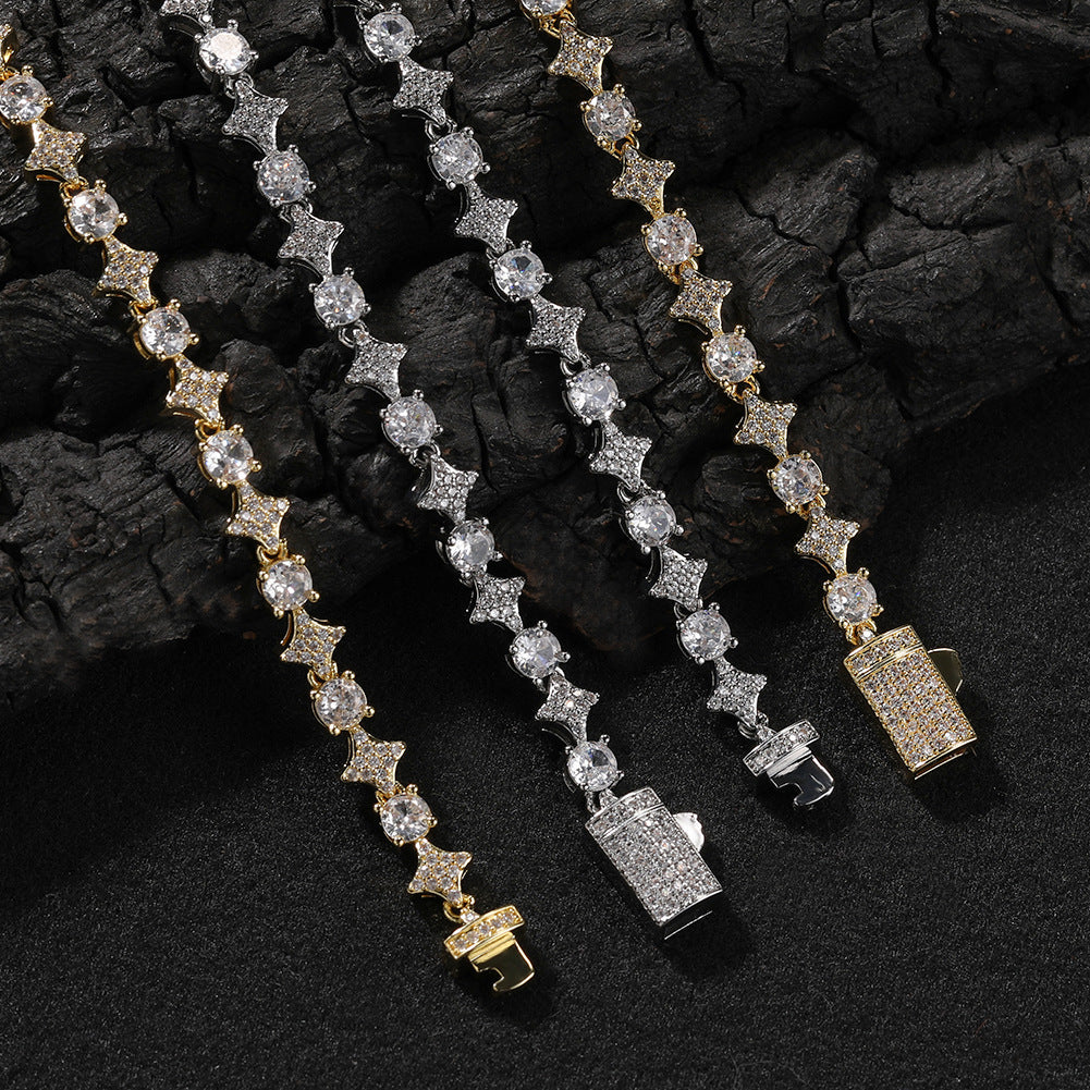 Star zircon tennis chain necklace - MERGE.DAY.1.FREESTYLE