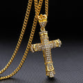 Diamond Vintage Cross Pendant Hip Hop Necklace - MERGE.DAY.1.FREESTYLE