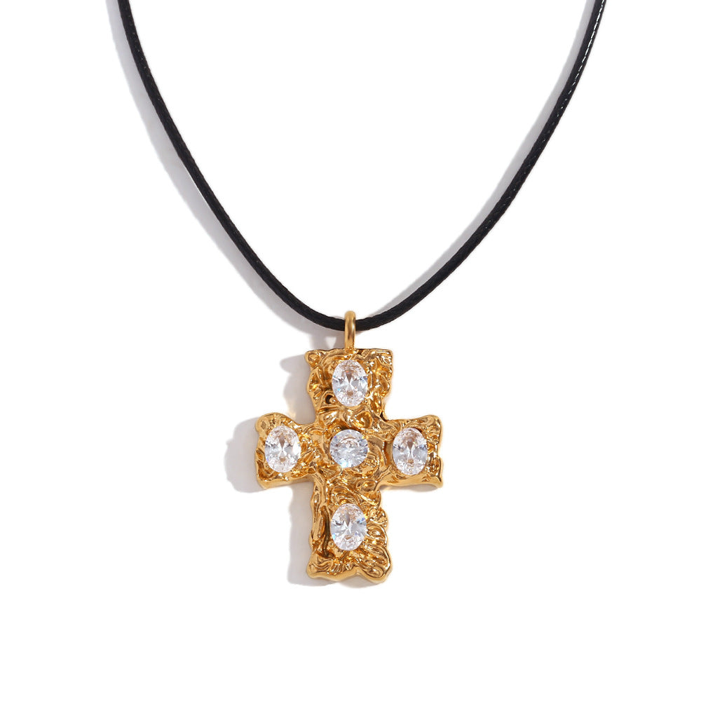 18K colorful hammered cross - MERGE.DAY.1.FREESTYLE