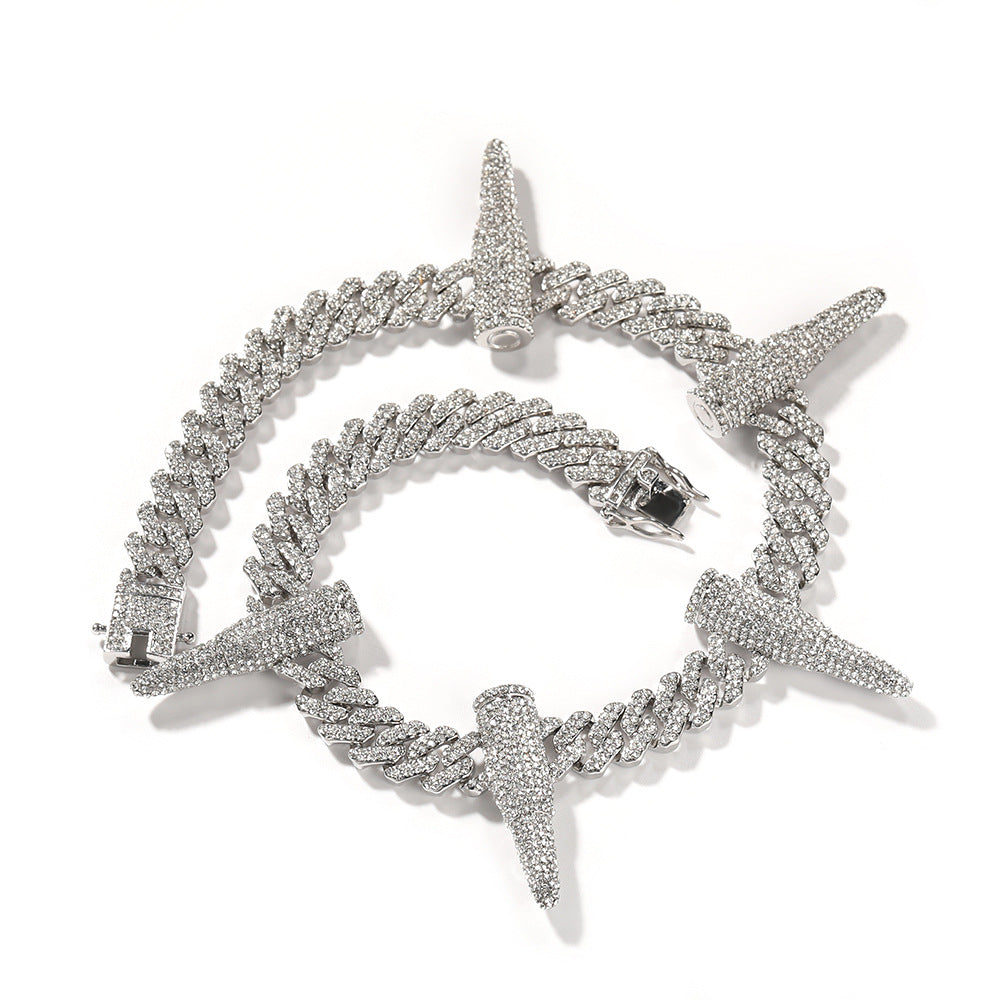 Hip-hop diamond-encrusted black panther necklace - MERGE.DAY.1.FREESTYLE