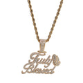 Truly Blessed Praying Hands Pendant Letter Necklace - MERGE.DAY.1.FREESTYLE
