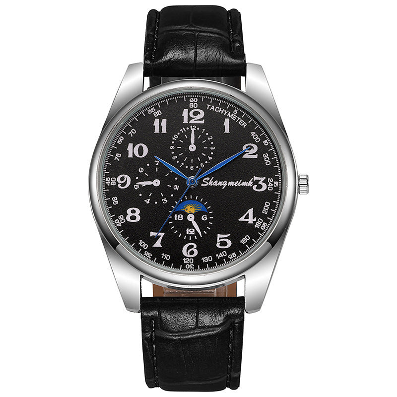 Leather strap quartz business watches - MERGE.DAY.1.FREESTYLE