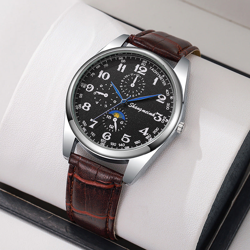 Leather strap quartz business watches - MERGE.DAY.1.FREESTYLE