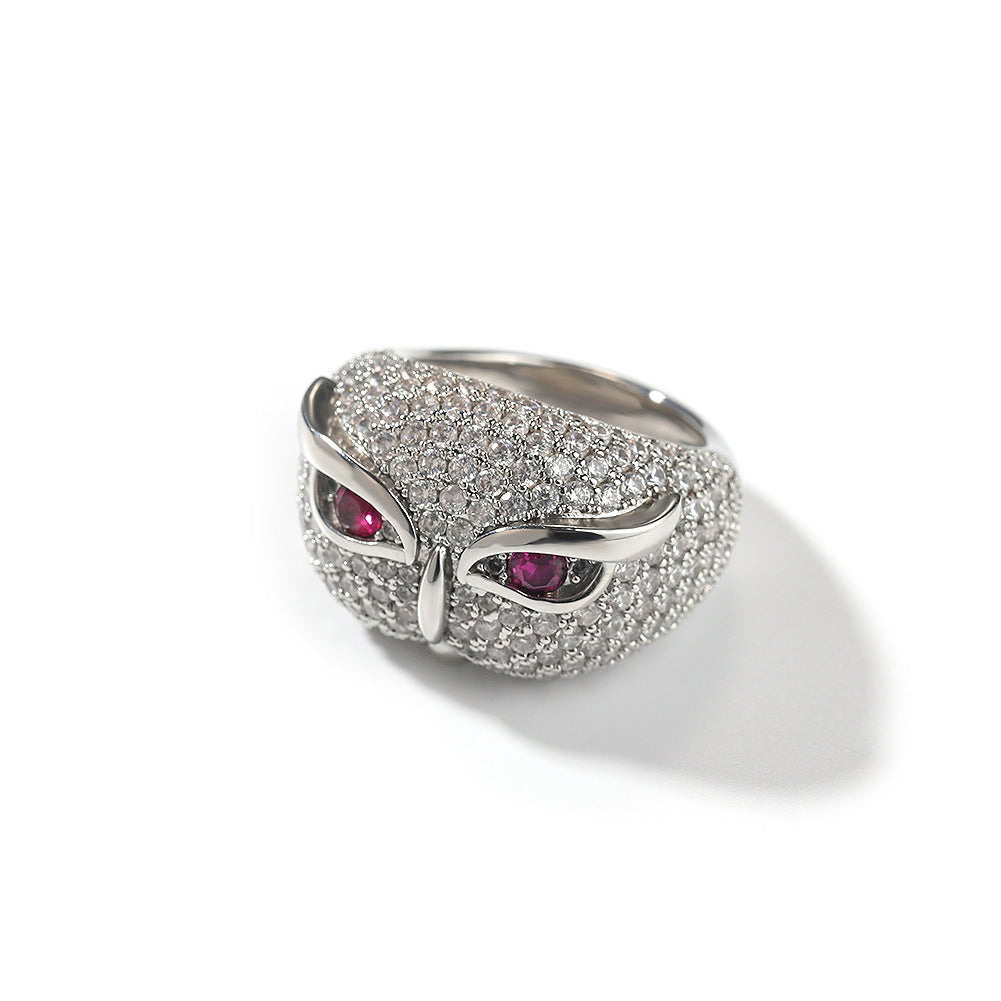 Hip-hop creative owl zircon-encrusted ring - MERGE.DAY.1.FREESTYLE