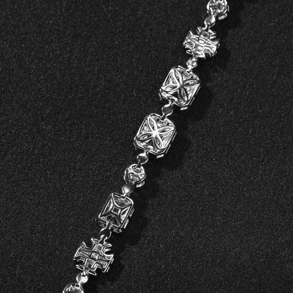 Hip-hop diamond multi-colored gemstone necklace - MERGE.DAY.1.FREESTYLE