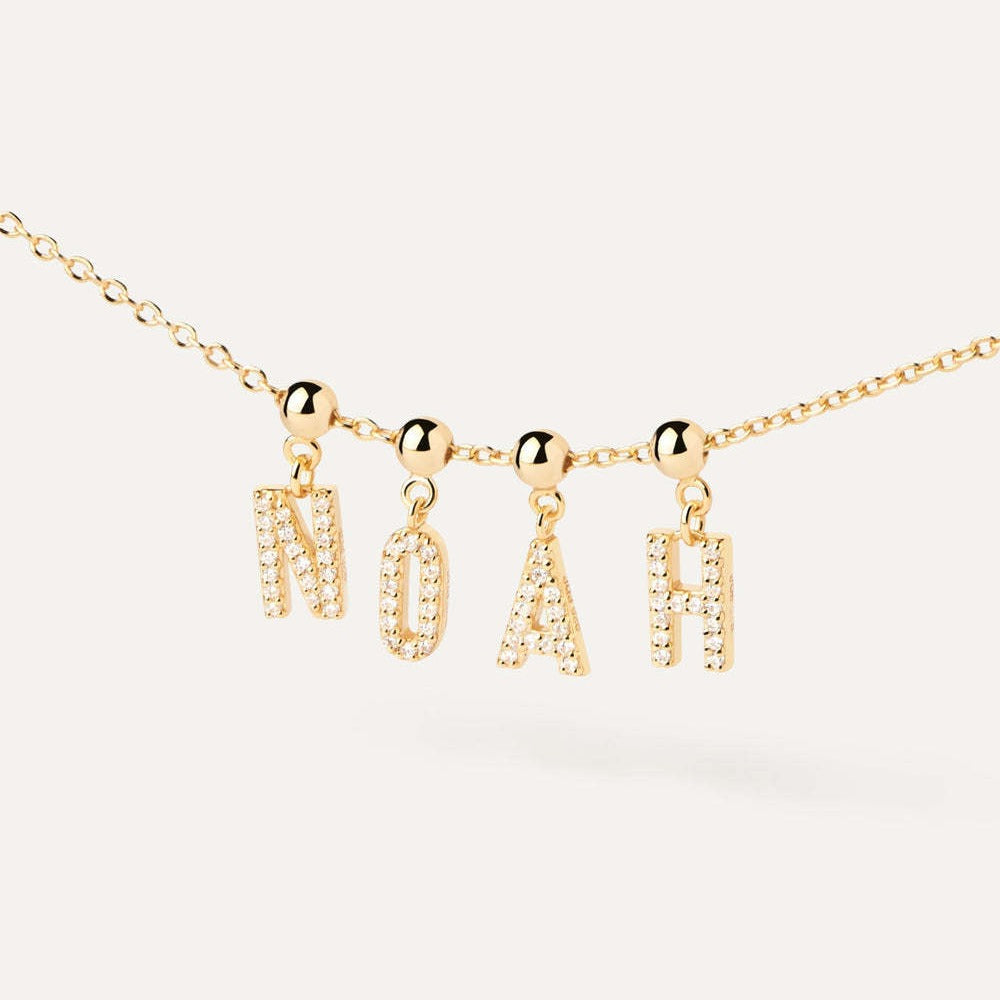 Letter full diamond DIY necklace clavicle chain - MERGE.DAY.1.FREESTYLE