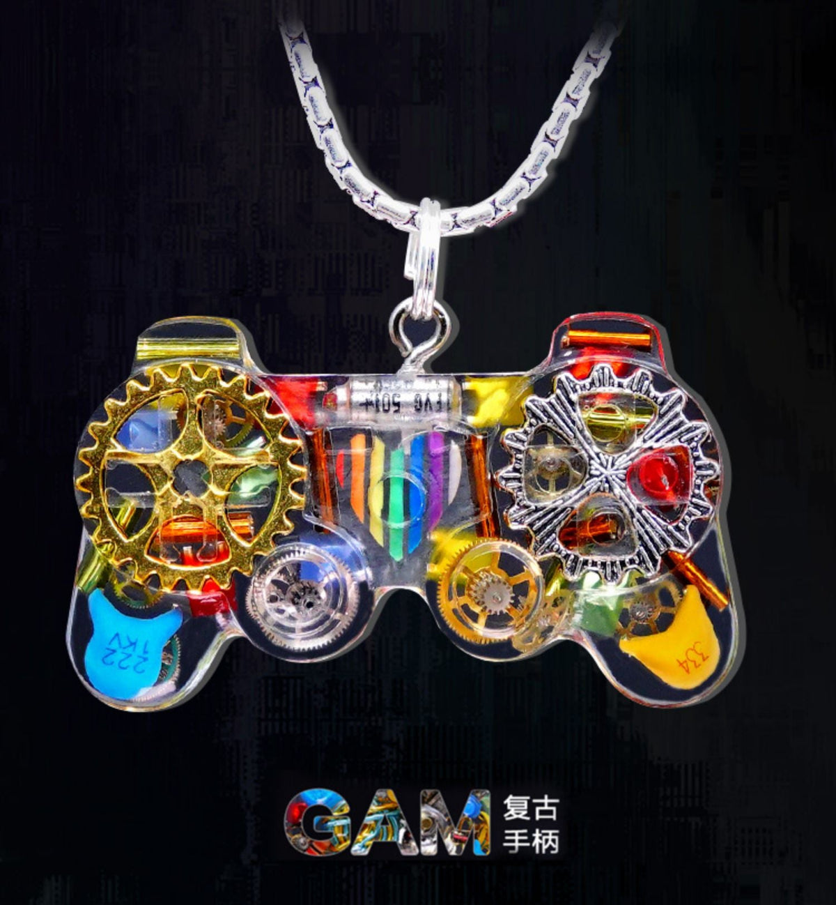 Original Cyberpunk Retro Industrial Wind Necklace Hip Hop Gamepad Pendant - MERGE.DAY.1.FREESTYLE
