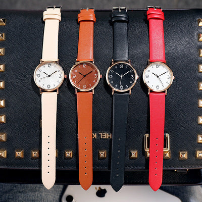 Korean-style, stylish, simple leather strap watches. - MERGE.DAY.1.FREESTYLE