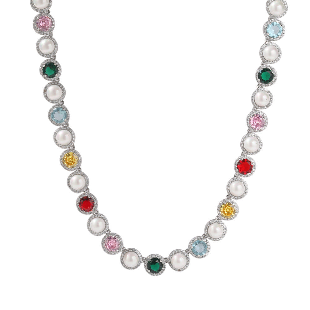 Creative multicolored pearl necklace - MERGE.DAY.1.FREESTYLE