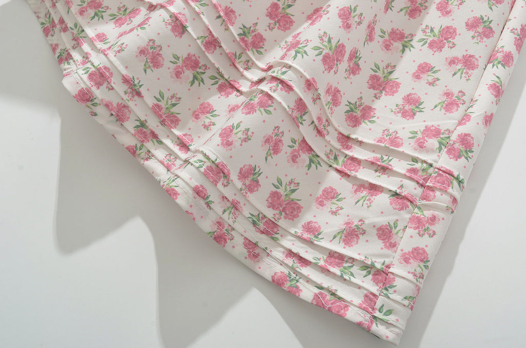 French girl floral suspender dress playful summer dress - MERGE.DAY.1.FREESTYLE