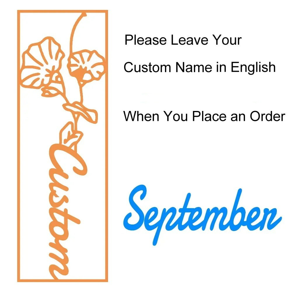 customized birthday flower name bookmark - MERGE.DAY.1.FREESTYLE