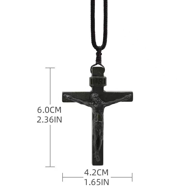 wooden cross necklace INRI - MERGE.DAY.1.FREESTYLE