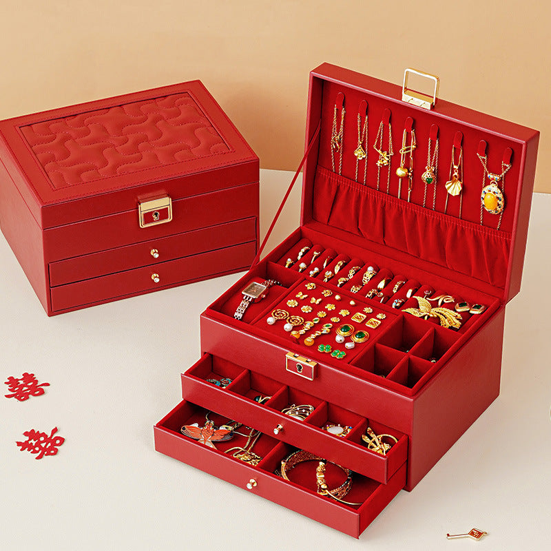 European multi-layer household PU leather jewelry box - MERGE.DAY.1.FREESTYLE