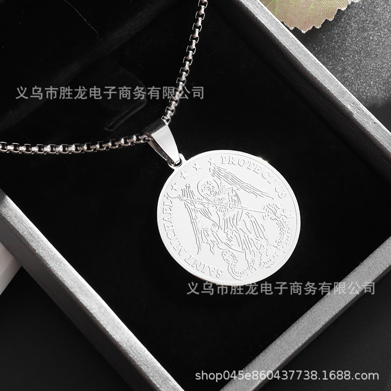 saint Christopher protect us necklace - MERGE.DAY.1.FREESTYLE