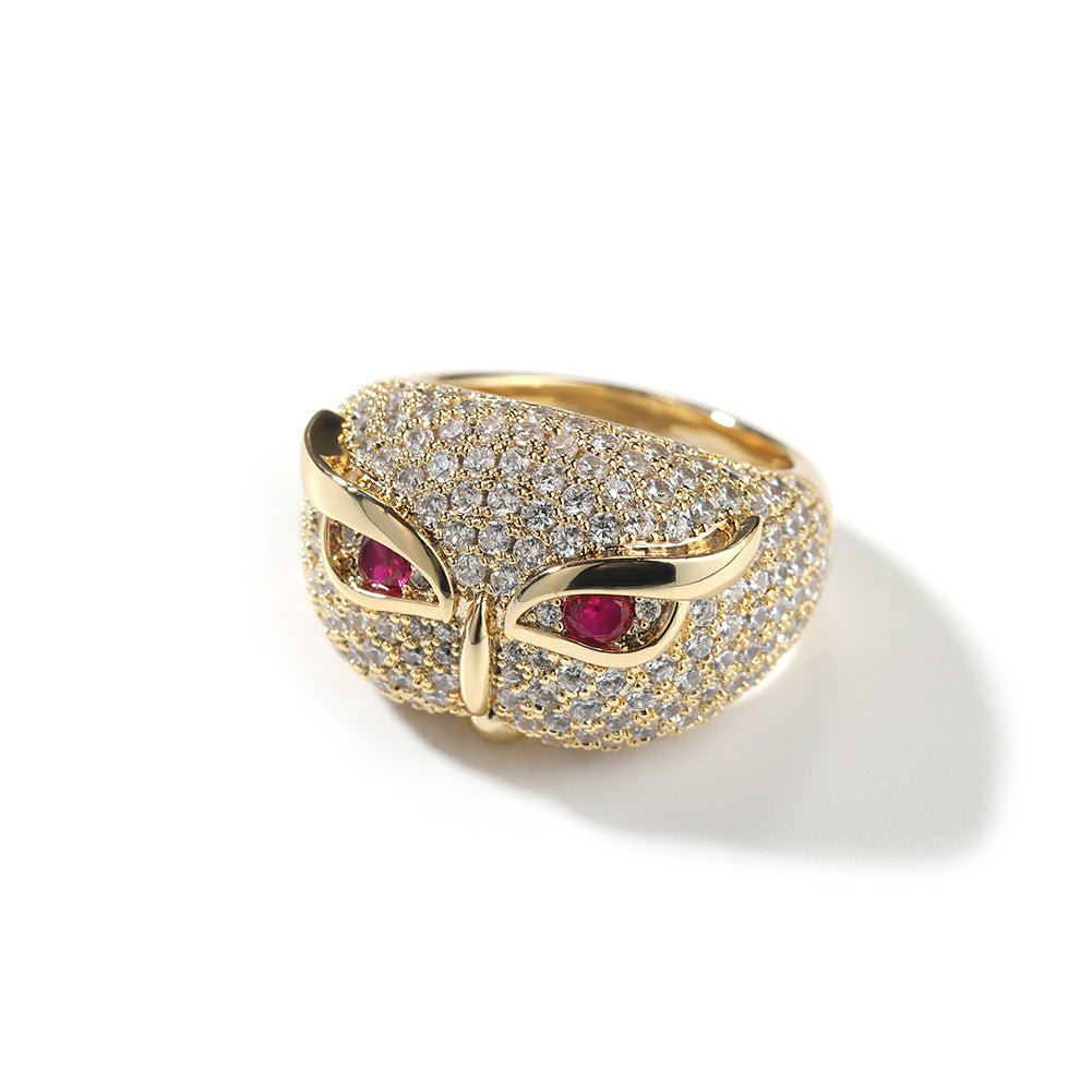 Hip-hop creative owl zircon-encrusted ring - MERGE.DAY.1.FREESTYLE