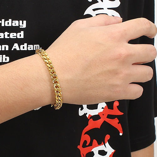Stainless steel round grinding Cuban bracelet - MERGE.DAY.1.FREESTYLE