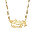 Love Butterfly Decorated Double Name Necklace Couple Gift - MERGE.DAY.1.FREESTYLE