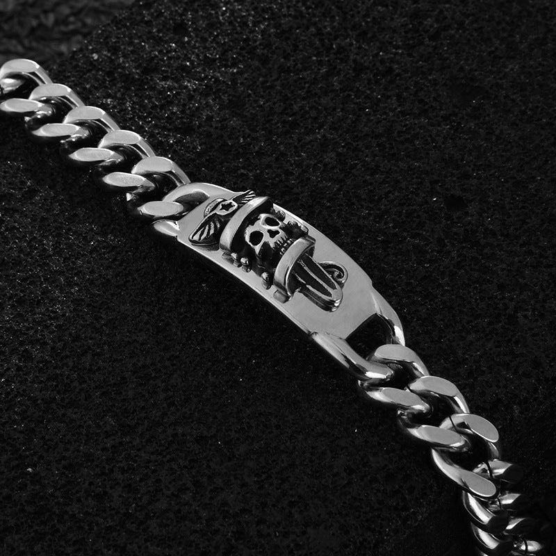 Pirates of the Caribbean skull dagger stainless steel bracelet - MERGE.DAY.1.FREESTYLE