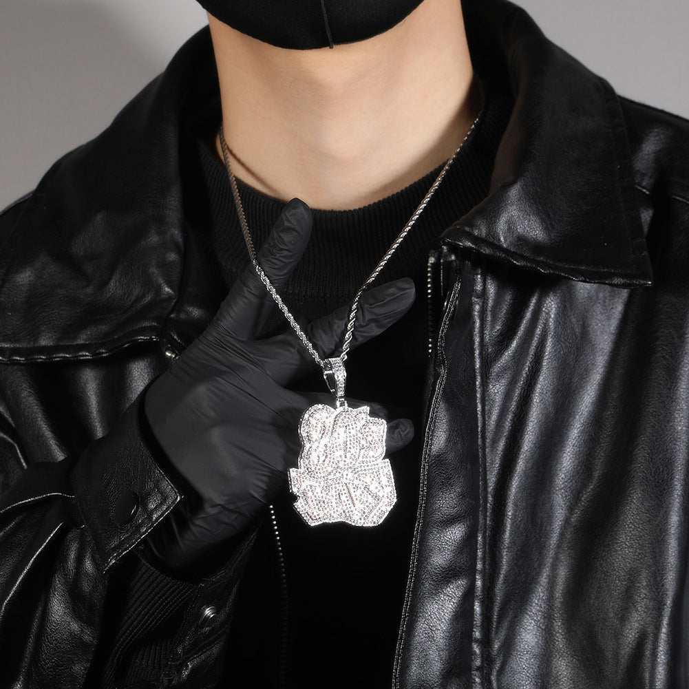 80Sbaby hip-hop diamond necklace - MERGE.DAY.1.FREESTYLE
