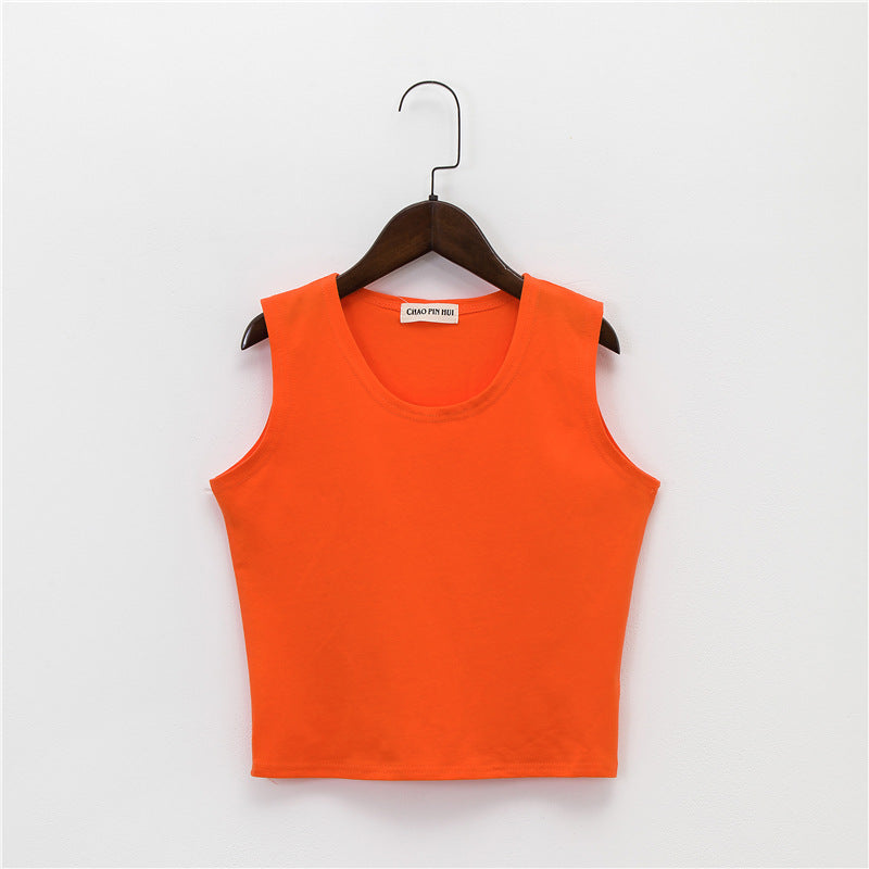 Bottoming sleeveless suspender sports midriff-baring vest - MERGE.DAY.1.FREESTYLE