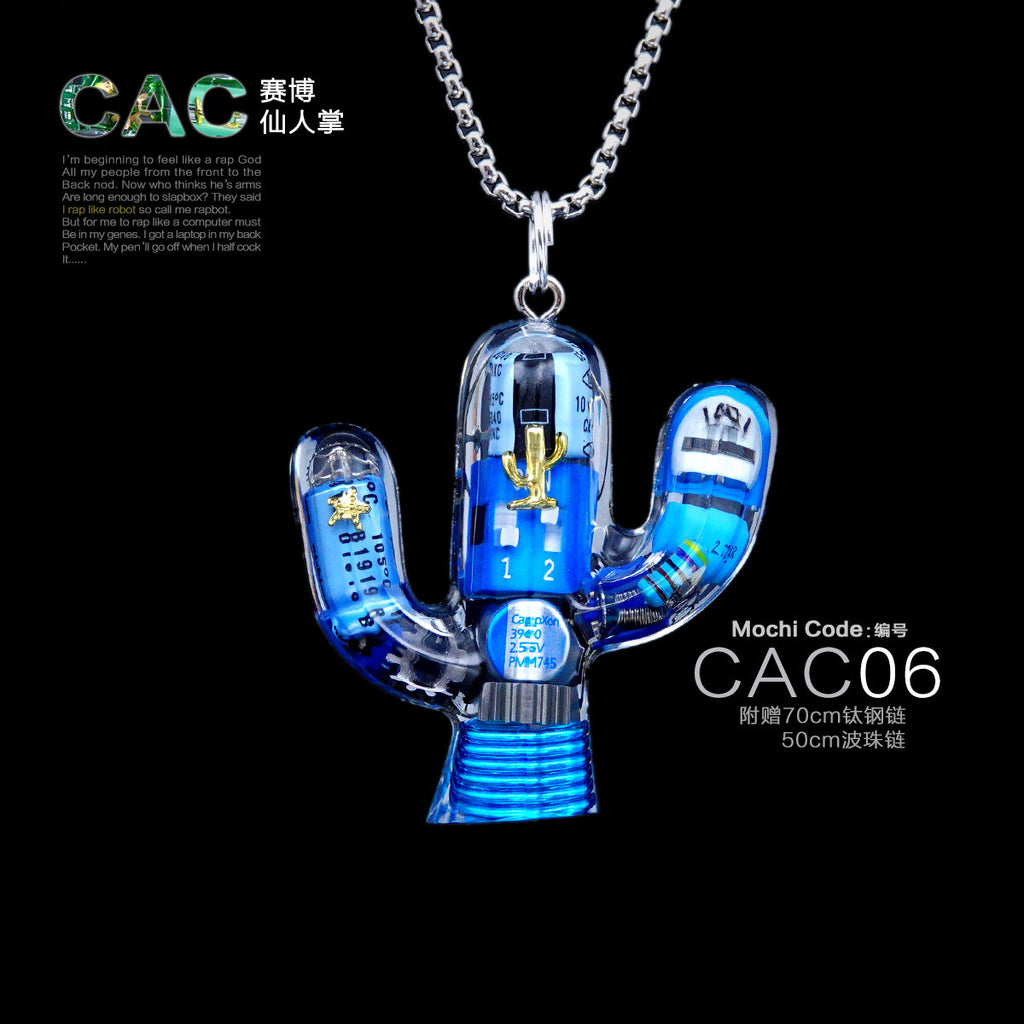 Original Cactus Necklace Delicate Cyberpunk Clavicle Chain - MERGE.DAY.1.FREESTYLE