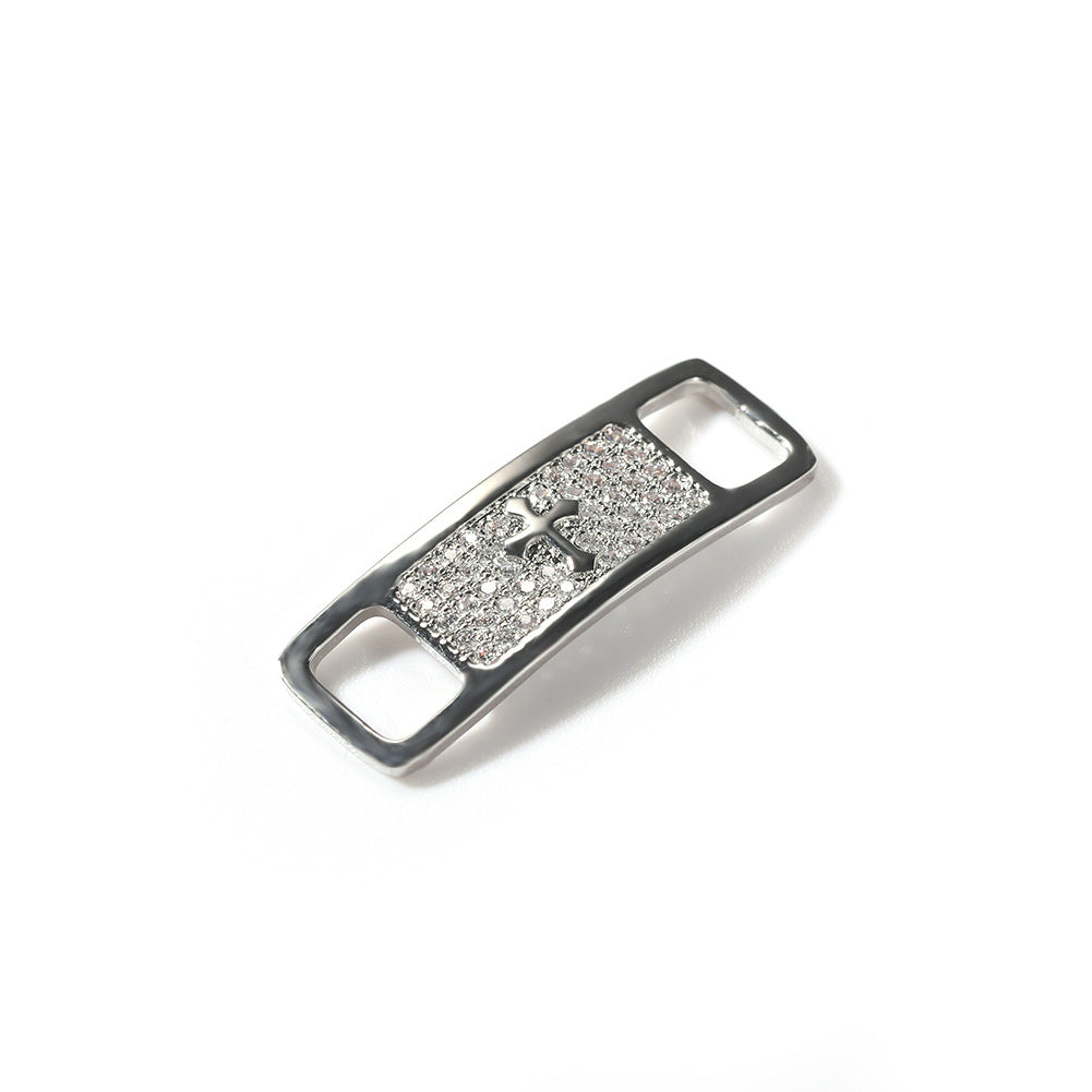 Hip-hop zircon cross smiling face broken heart shoe buckle - MERGE.DAY.1.FREESTYLE