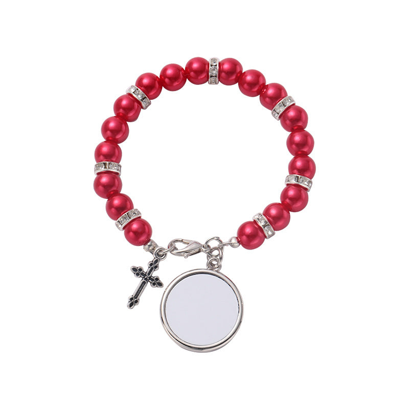 rosary necklace custom picture pendant - MERGE.DAY.1.FREESTYLE