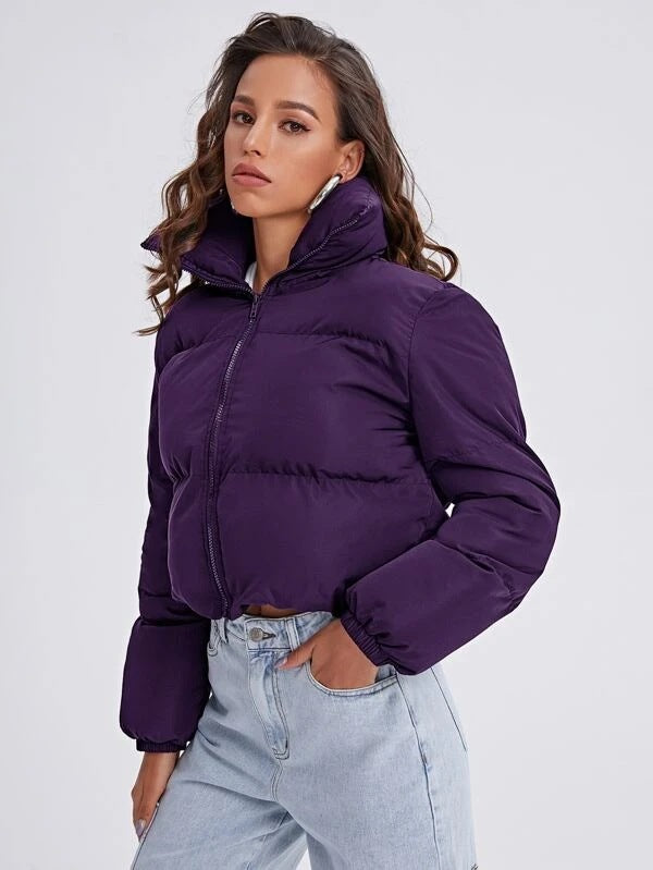 Winter long sleeve stand collar casual coat cotton jacket - MERGE.DAY.1.FREESTYLE