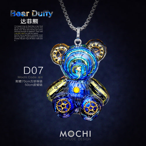 Creative Cyberpunk Duffy Bear Couple Necklace Sweatshirt Pendant - MERGE.DAY.1.FREESTYLE