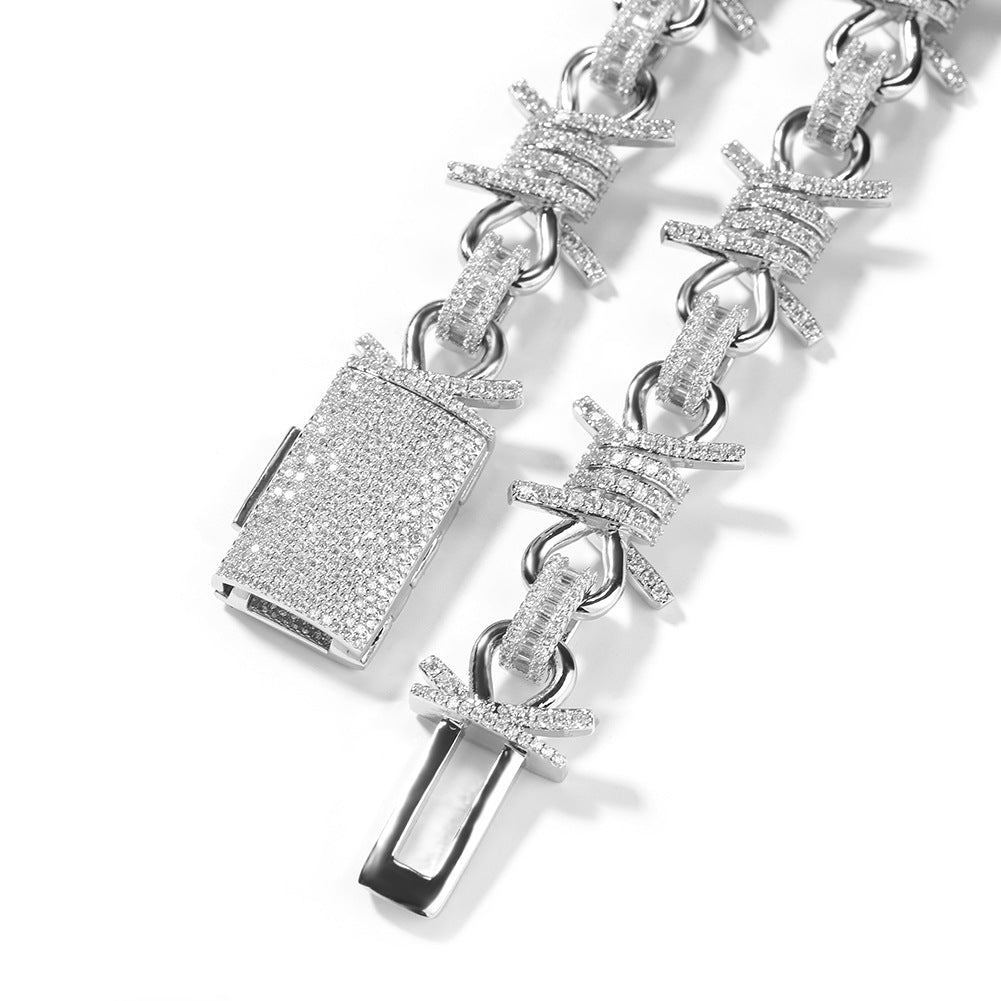Wire chain diamond thorn necklace bracelet - MERGE.DAY.1.FREESTYLE