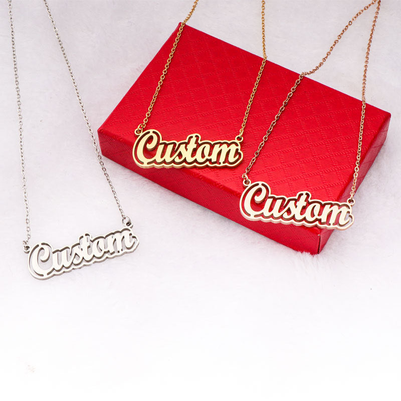 Customized hollow name necklace - MERGE.DAY.1.FREESTYLE