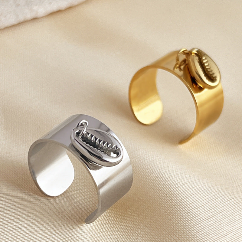 Titanium steel shell open ring - MERGE.DAY.1.FREESTYLE