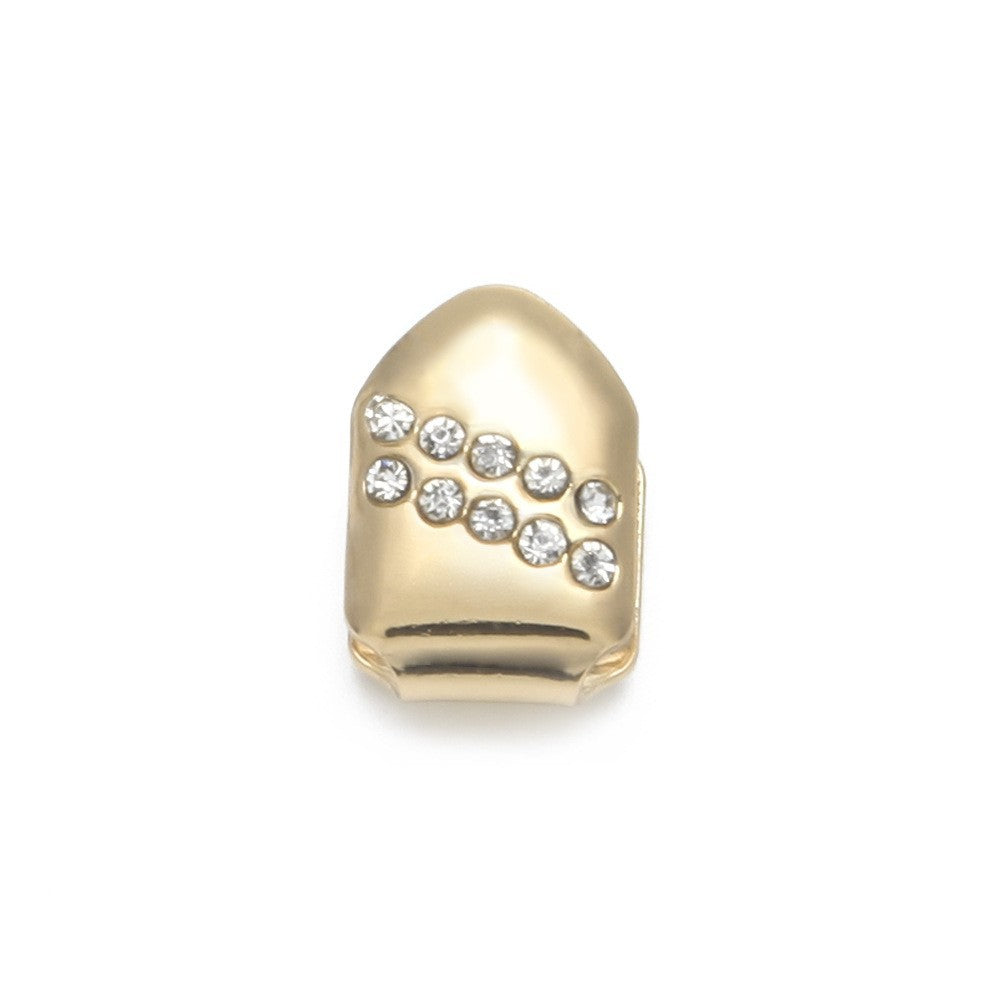 Hip-hop diamond-encrusted and gold-plated teeth grillz - MERGE.DAY.1.FREESTYLE