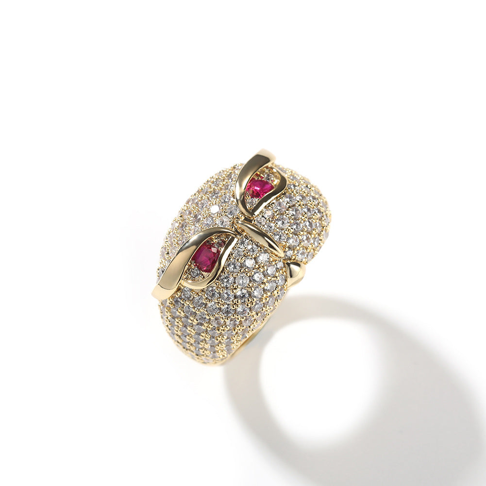 Hip-hop creative owl zircon-encrusted ring - MERGE.DAY.1.FREESTYLE