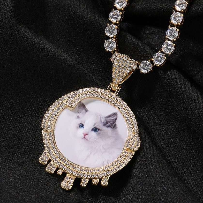Hip hop round water drop diy photo pendant - MERGE.DAY.1.FREESTYLE