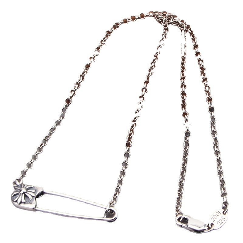 Retro cross pin necklace - MERGE.DAY.1.FREESTYLE