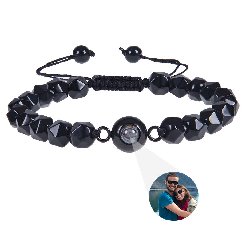 Obsidian Photo projection Customized Bracelet - MERGE.DAY.1.FREESTYLE