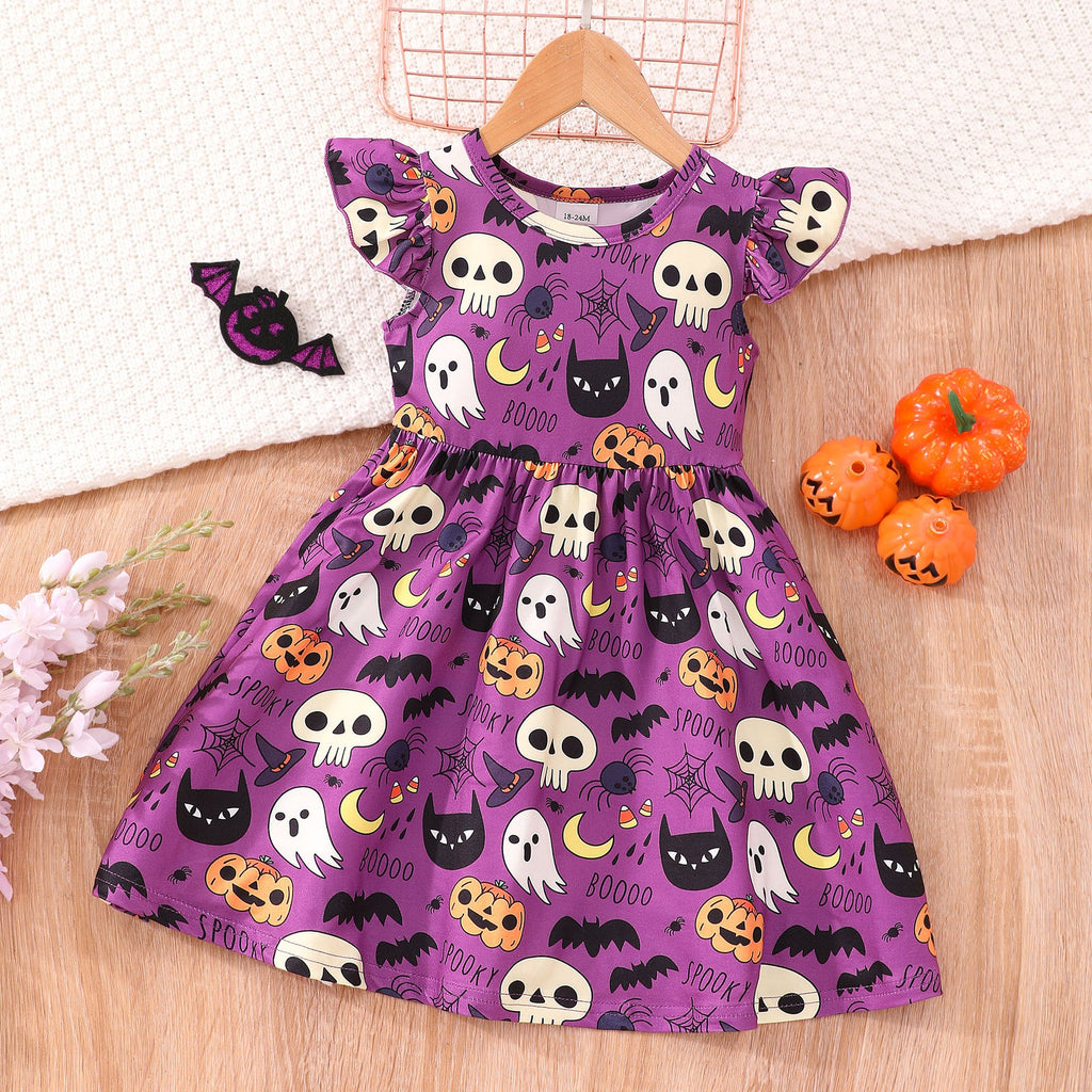 Halloween Christmas children's clothing print dresses - MERGE.DAY.1.FREESTYLE
