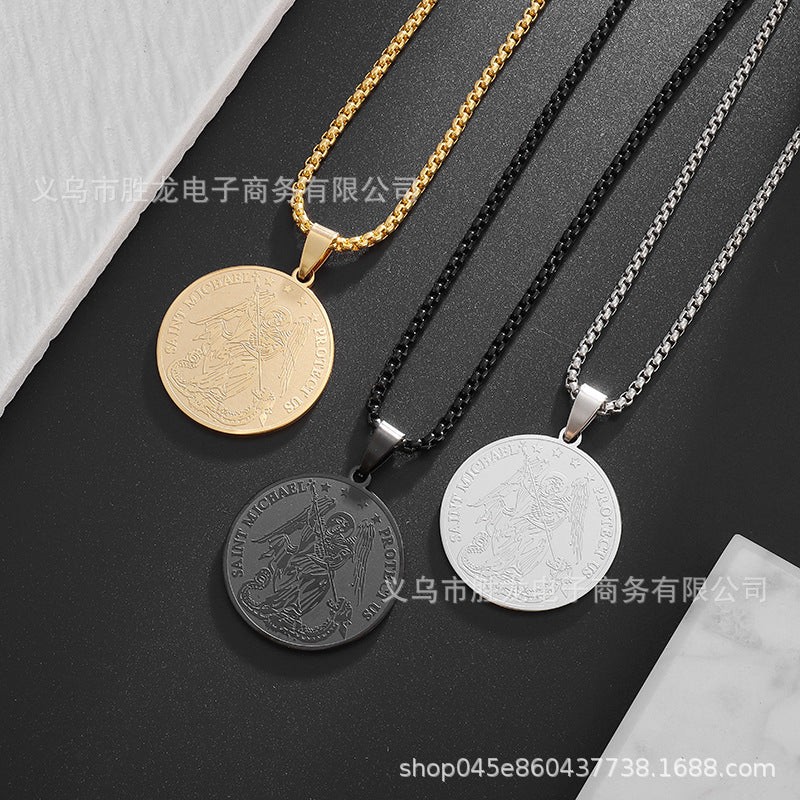 saint Christopher protect us necklace - MERGE.DAY.1.FREESTYLE
