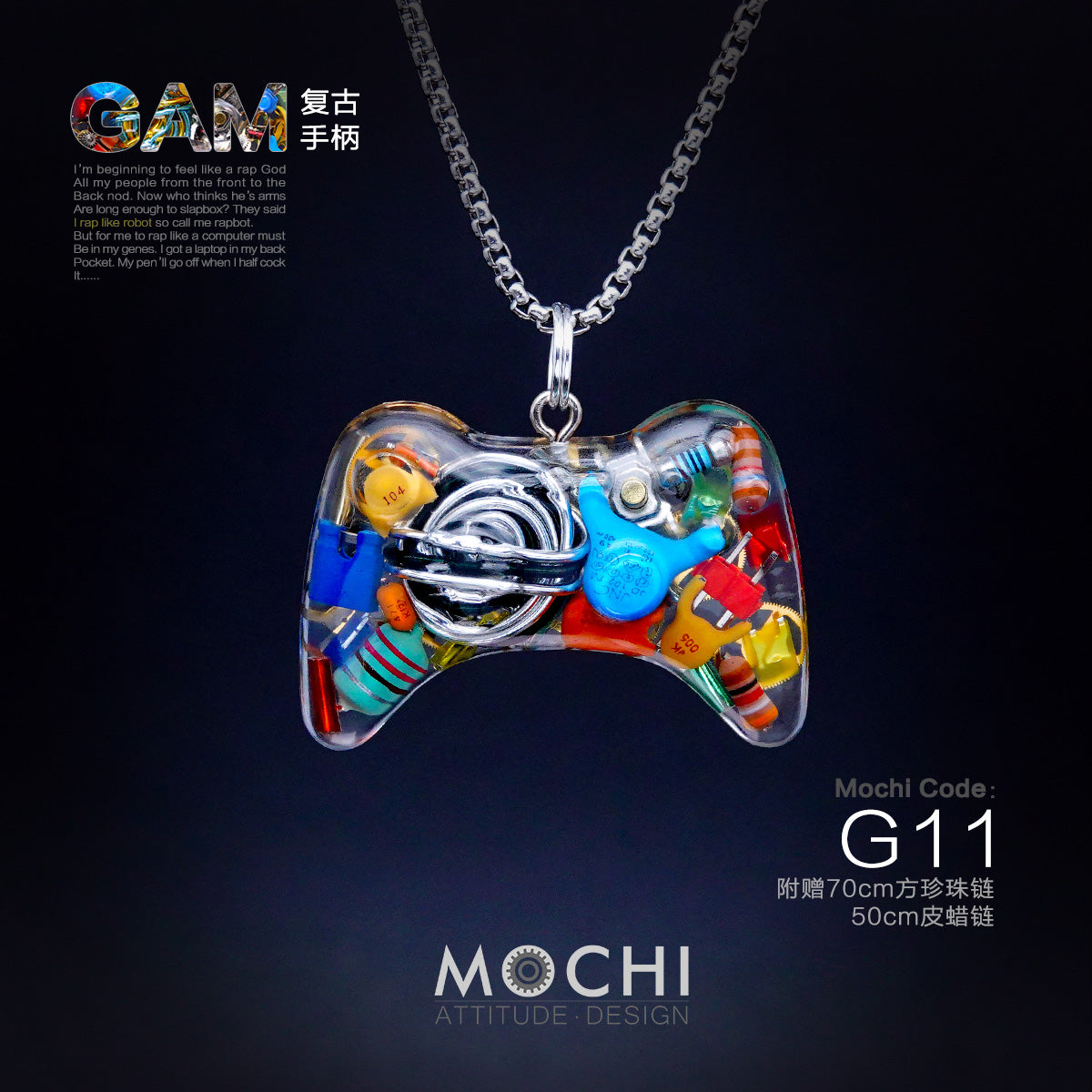Original Cyberpunk Retro Industrial Wind Necklace Hip Hop Gamepad Pendant - MERGE.DAY.1.FREESTYLE