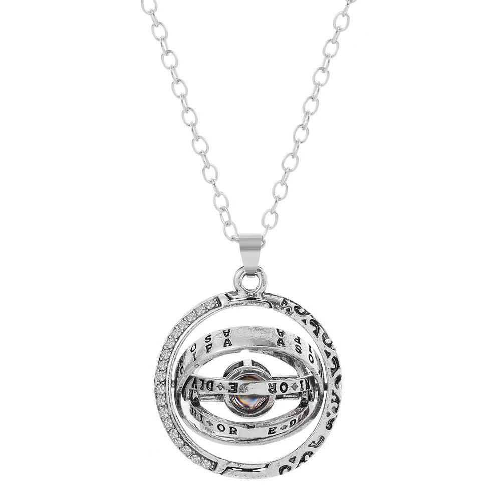 Astronomical ball projection necklace rotatable pendant - MERGE.DAY.1.FREESTYLE