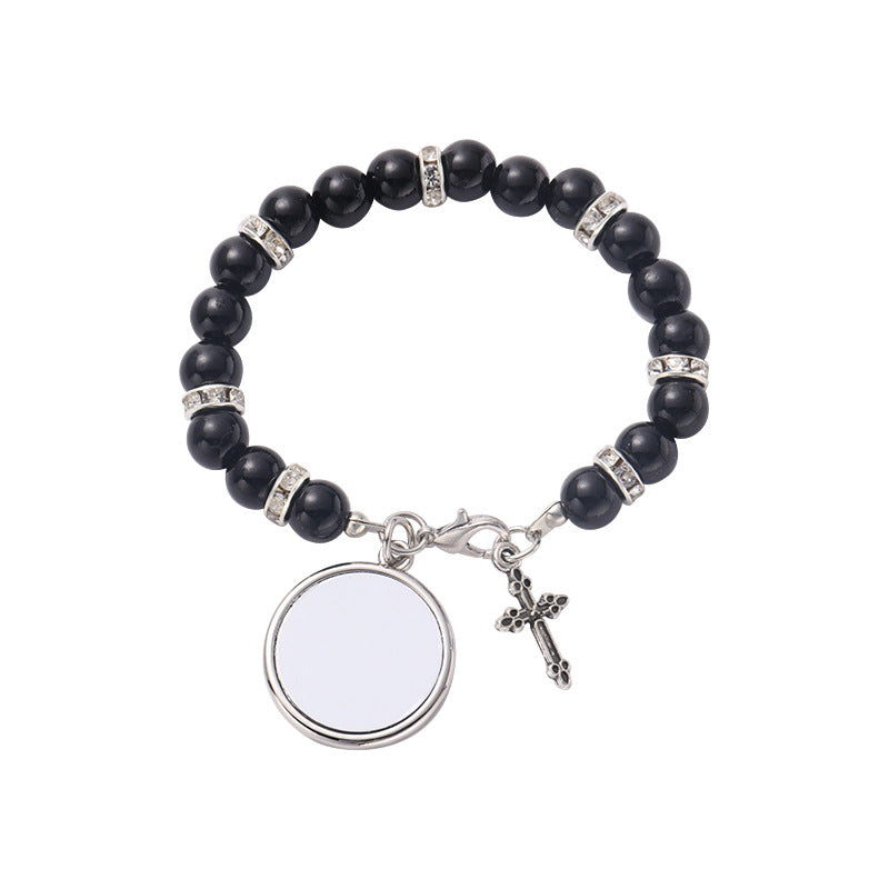 rosary necklace custom picture pendant - MERGE.DAY.1.FREESTYLE