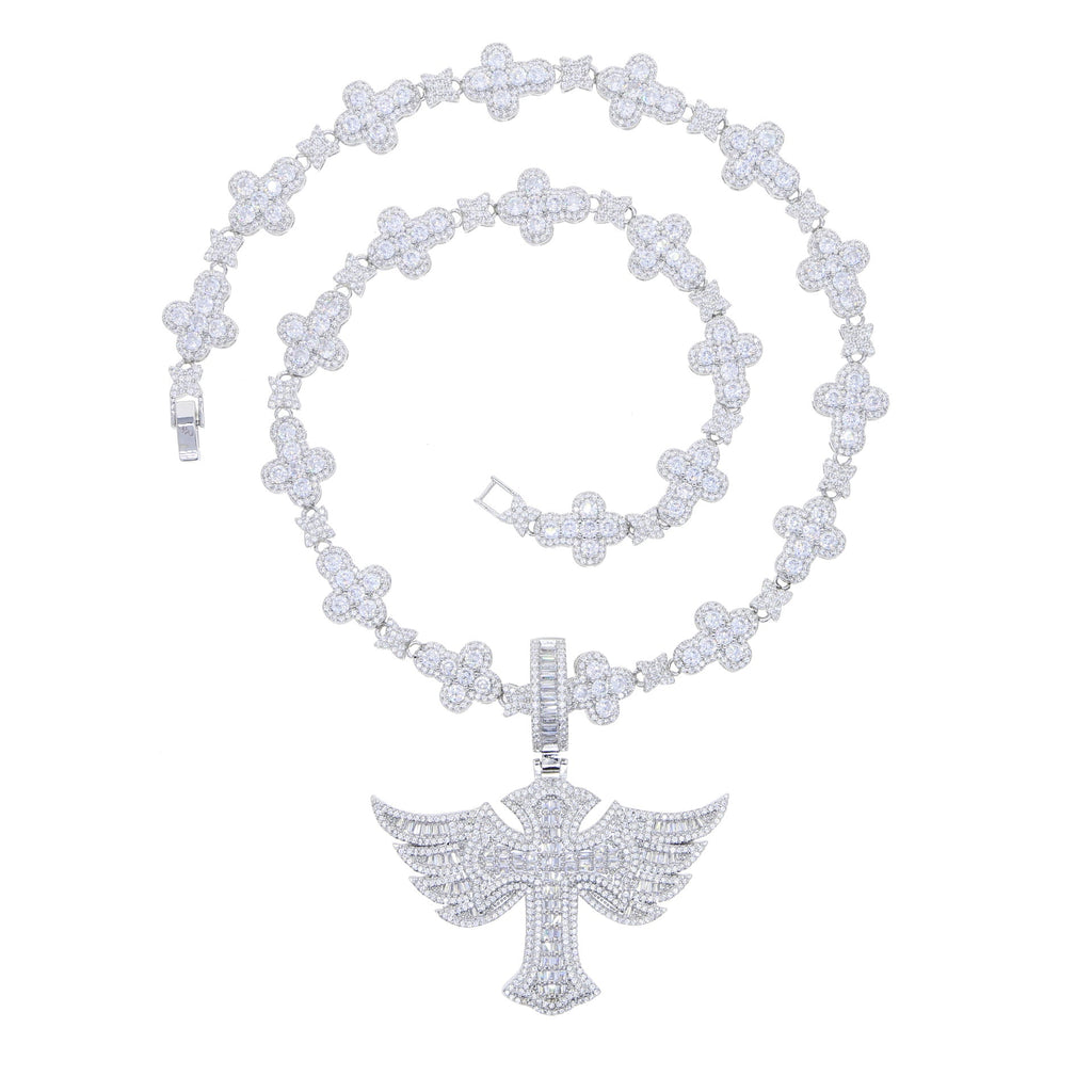 Diamond-Studded Hip Hop Zircon Cross Tennis Chain - MERGE.DAY.1.FREESTYLE
