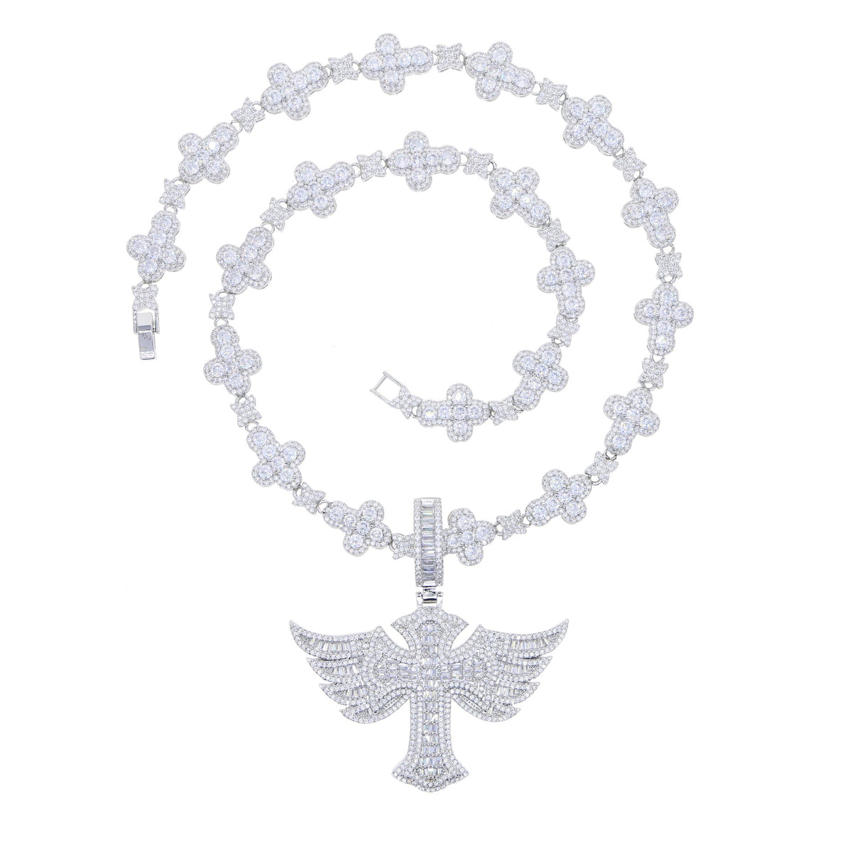Diamond-Studded Hip Hop Zircon Cross Tennis Chain - MERGE.DAY.1.FREESTYLE