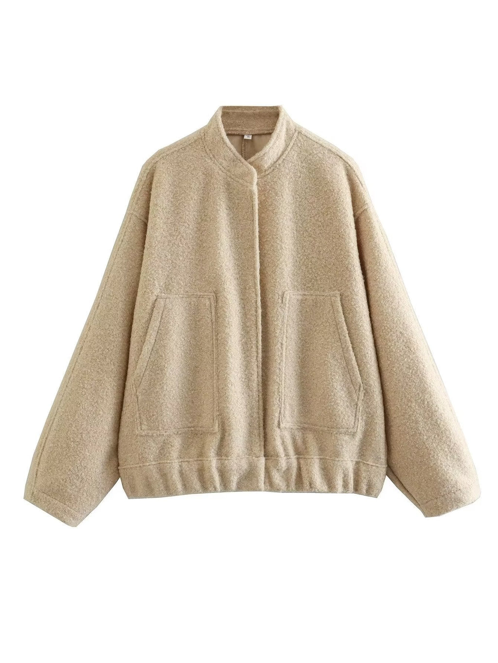 Stand-up collar plain coat - MERGE.DAY.1.FREESTYLE