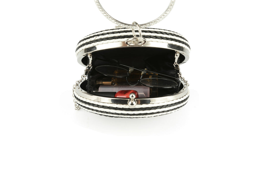 Round pure hand-woven crossbody clutch bag - MERGE.DAY.1.FREESTYLE