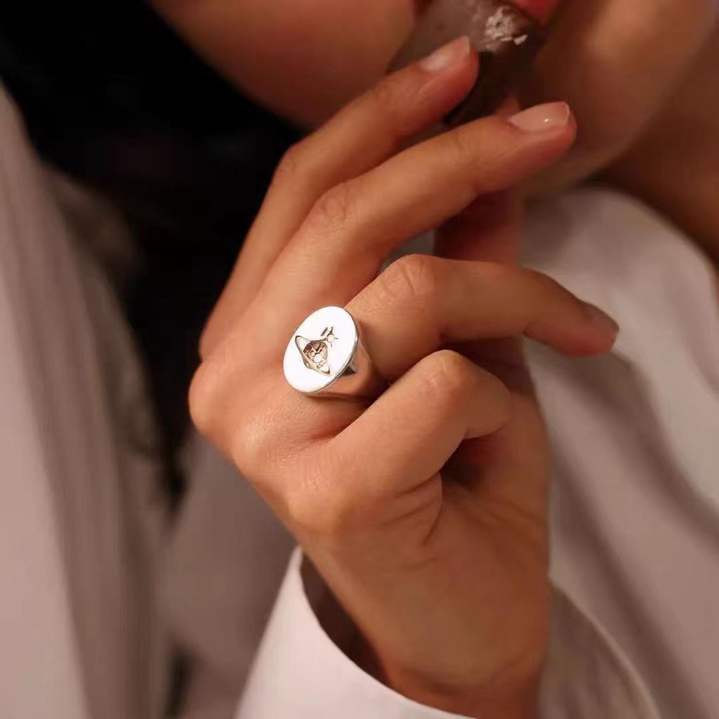Concave Planet Oval Ring - MERGE.DAY.1.FREESTYLE
